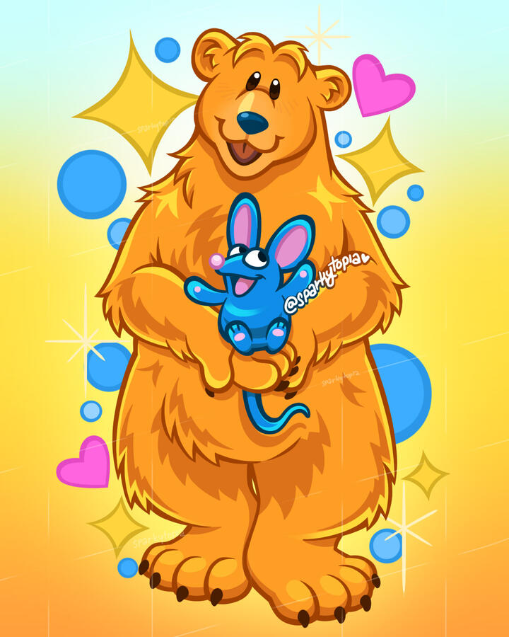 Bear in the Big Blue House Tattoo Commission